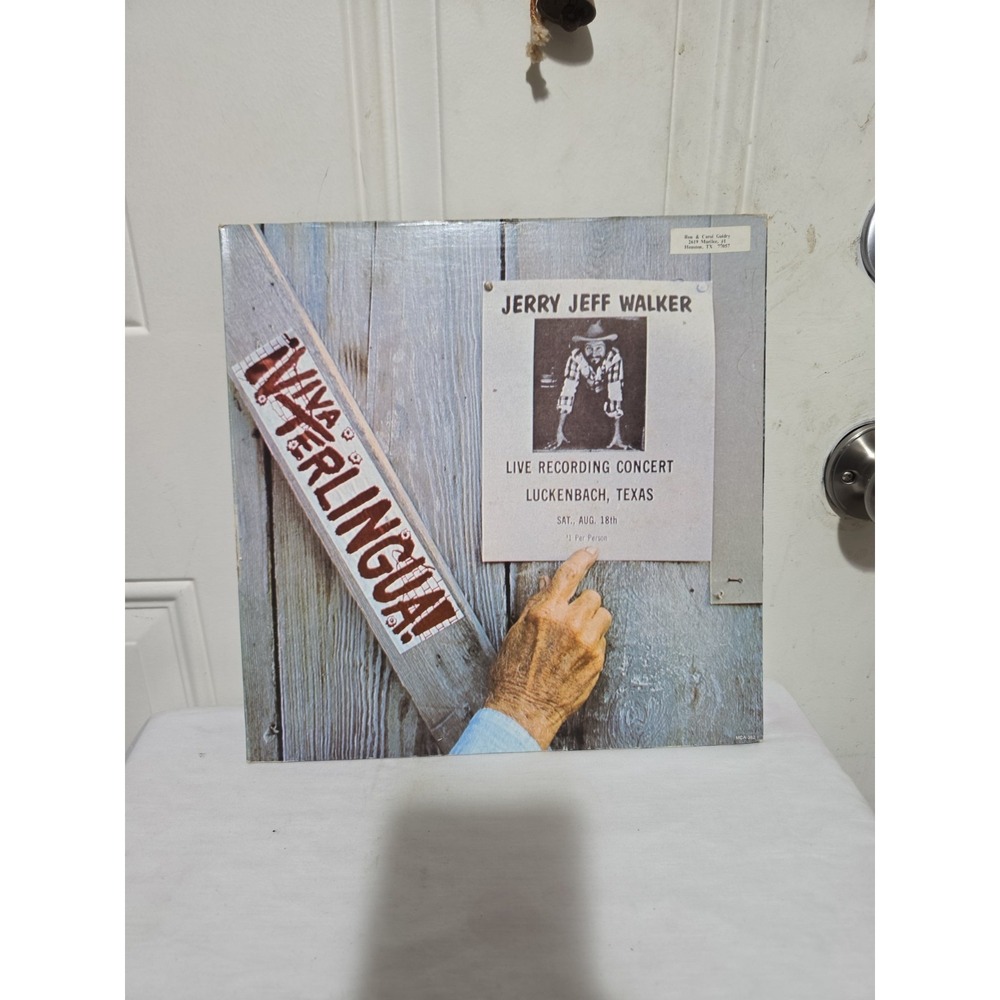 Jerry Jeff Walker Viva Terlingua Live In TX 1973 Vinyl Record Orig Lyrics
